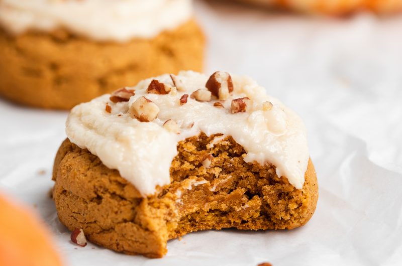 Vegan Pumpkin Cookies With Maple Frosting