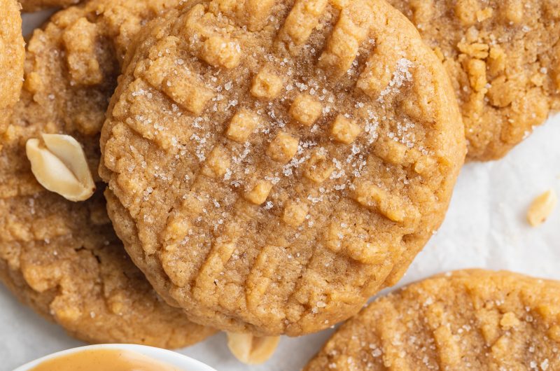 3 Ingredient Peanut Butter Cookies (Gluten-Free & Dairy-Free)