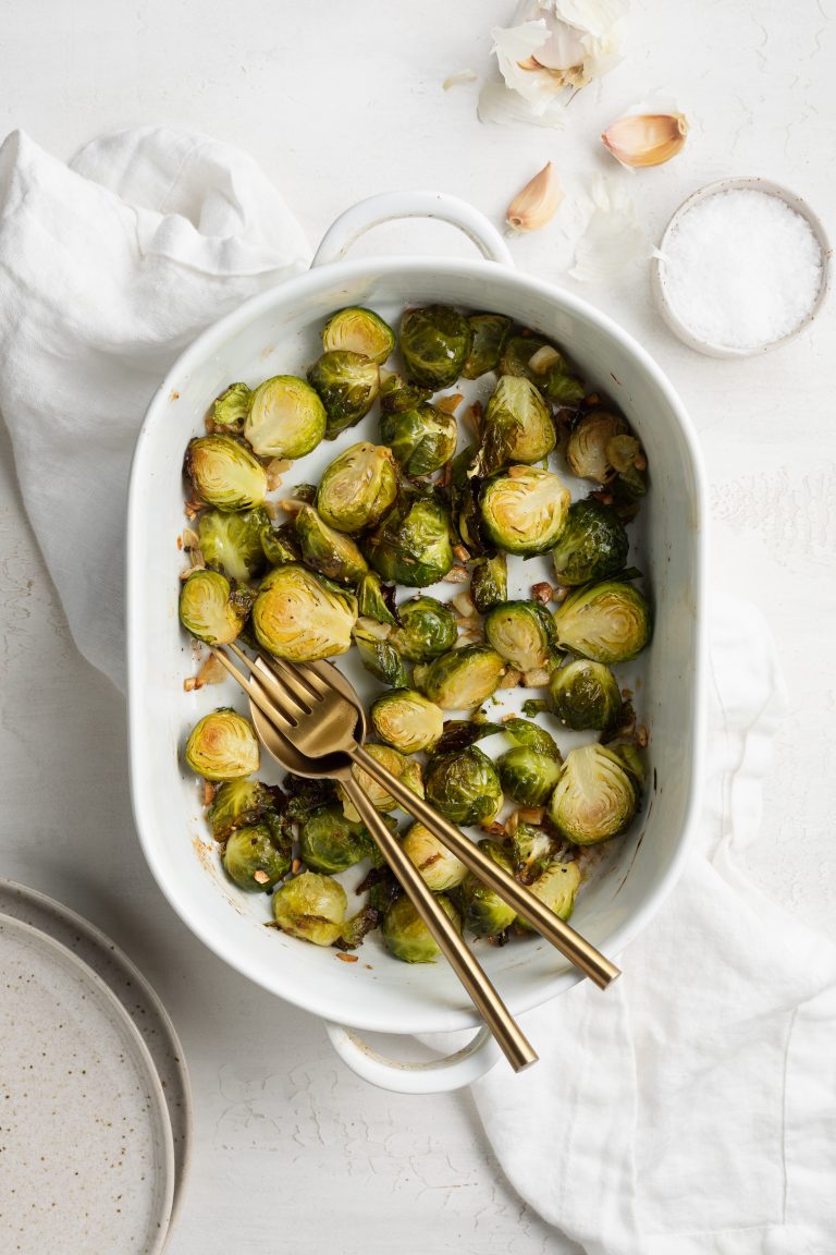Roasted Garlic Brussels Sprouts