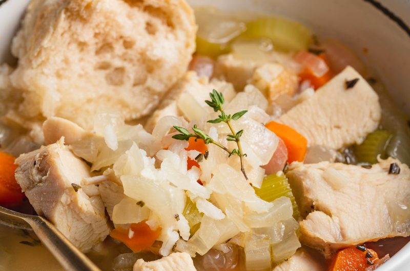 Leftover Turkey and Rice Soup