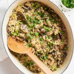 Vegan Mushroom and Pea Risotto