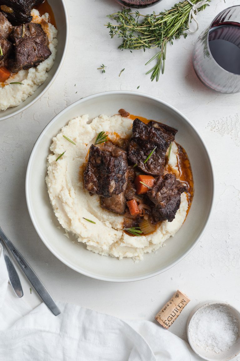 Braised Short Ribs with Cauliflower Mash