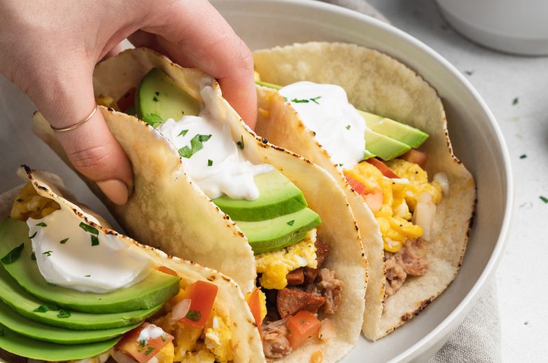 Easy Breakfast Tacos (Freezer Friendly)