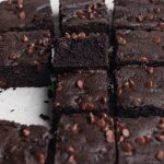 close up image of the inside of paleo brownies