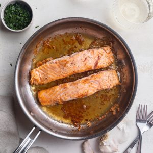 sun dried tomato skillet salmon recipe step 2