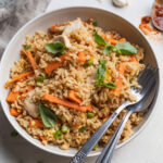 thai fried rice in a bowl.