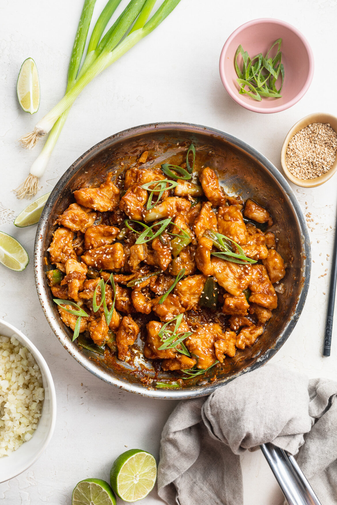 20-Minute Mongolian Chicken mongolian chicken in a skillet
