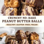 Crunchy No-Bake Peanut Butter Balls pin