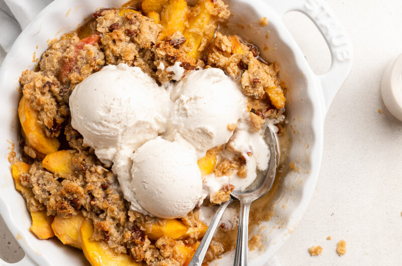 Easy Peach Crisp (One-Bowl!)