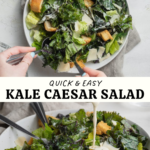 Quick and Easy Kale Caesar Salad | Healthy Recipes pin