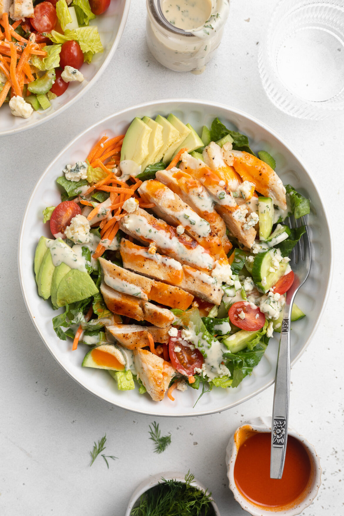 Buffalo Chicken Salad with Homemade Ranch Dressing