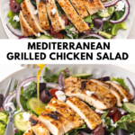 Mediterranean Grilled Chicken Salad pin