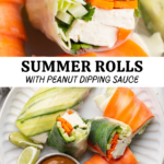 Summer Rolls with Peanut Dipping Sauce pin