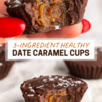 3-Ingredient Healthy Date Caramel Cups pin