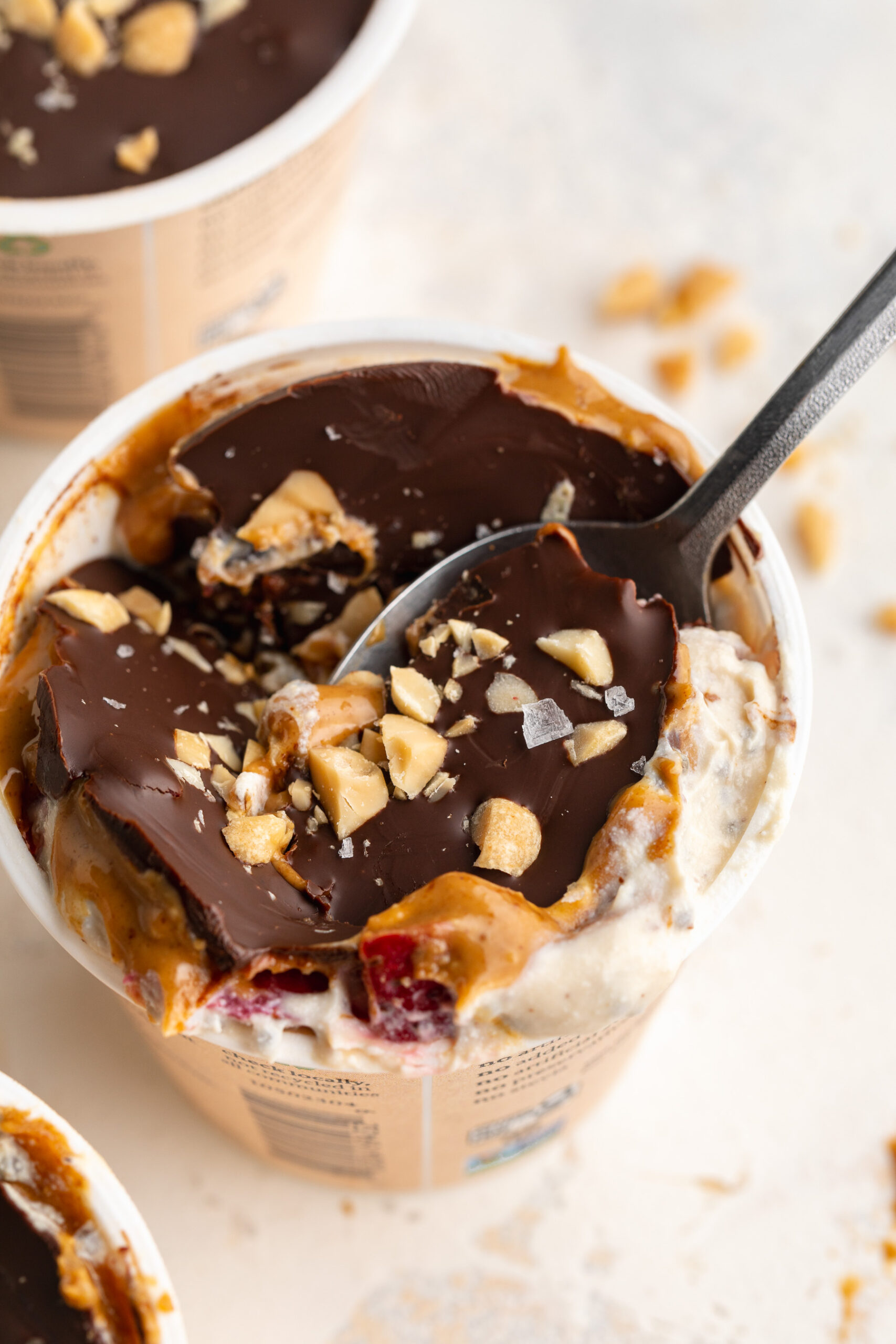Chocolate Shell Yogurt Cups (with protein + fiber!)