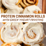 6-Ingredient Protein Cinnamon Rolls with Greek Yogurt Frosting pin