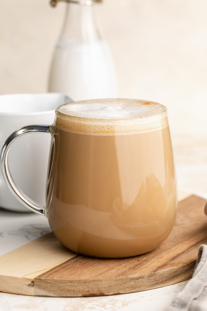 protein coffee on a table.