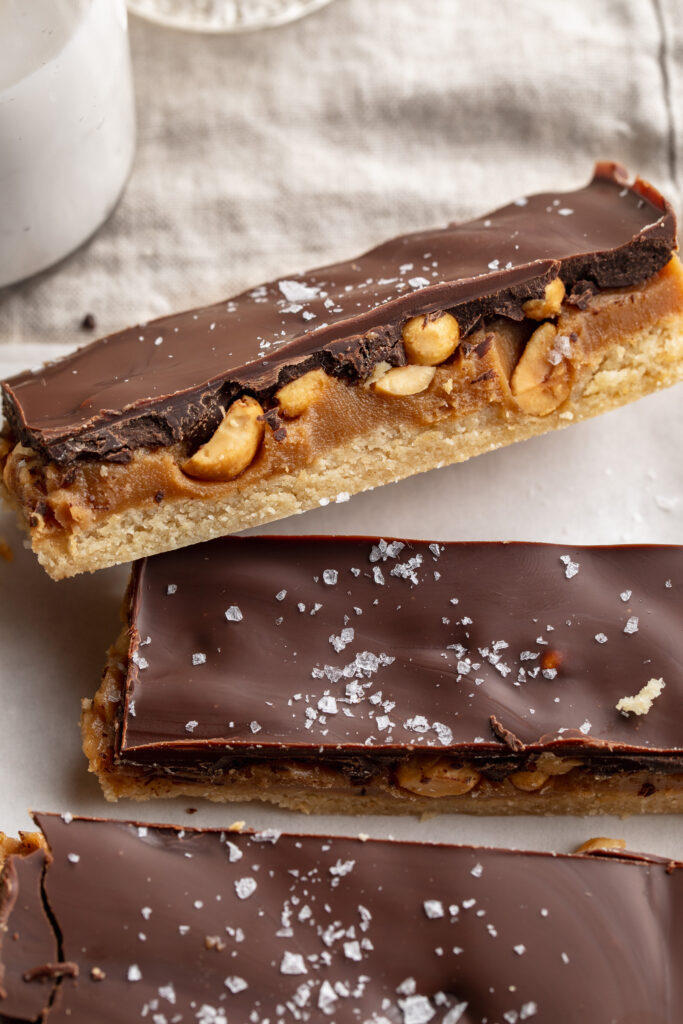 the inside of a healthy snickers bar.