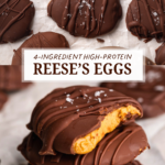 4-Ingredient Protein Reese's Eggs pin