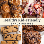 healthy kid-friendly snack recipes poster