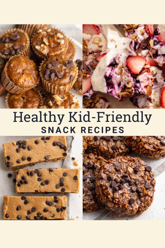 healthy kid-friendly snack recipes poster